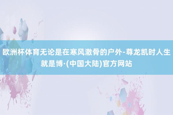 欧洲杯体育无论是在寒风澈骨的户外-尊龙凯时人生就是博·(中国大陆)官方网站