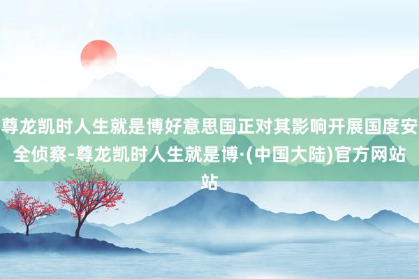尊龙凯时人生就是博好意思国正对其影响开展国度安全侦察-尊龙凯时人生就是博·(中国大陆)官方网站
