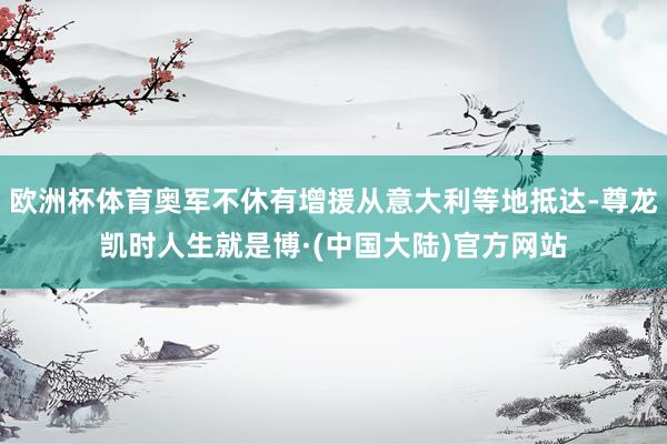 欧洲杯体育奥军不休有增援从意大利等地抵达-尊龙凯时人生就是博·(中国大陆)官方网站