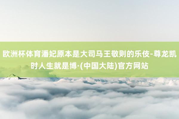 欧洲杯体育潘妃原本是大司马王敬则的乐伎-尊龙凯时人生就是博·(中国大陆)官方网站
