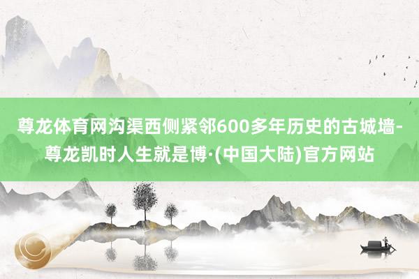 尊龙体育网　　沟渠西侧紧邻600多年历史的古城墙-尊龙凯时人生就是博·(中国大陆)官方网站