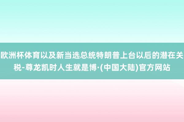 欧洲杯体育以及新当选总统特朗普上台以后的潜在关税-尊龙凯时人生就是博·(中国大陆)官方网站