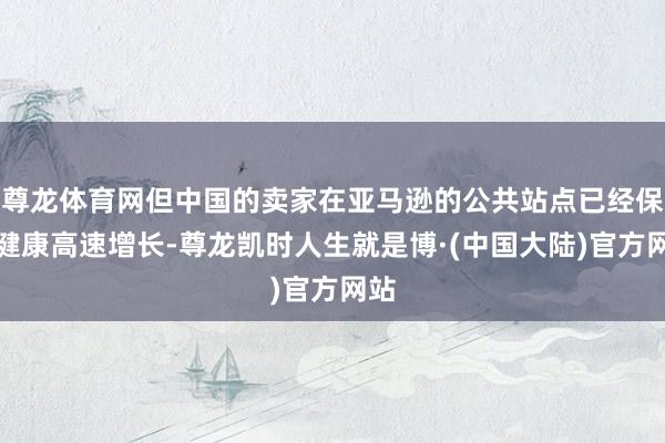 尊龙体育网但中国的卖家在亚马逊的公共站点已经保抓健康高速增长-尊龙凯时人生就是博·(中国大陆)官方网站