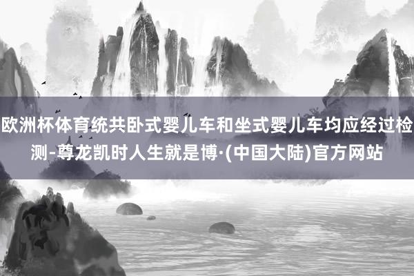 欧洲杯体育统共卧式婴儿车和坐式婴儿车均应经过检测-尊龙凯时人生就是博·(中国大陆)官方网站