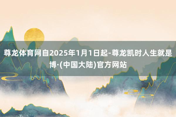 尊龙体育网自2025年1月1日起-尊龙凯时人生就是博·(中国大陆)官方网站