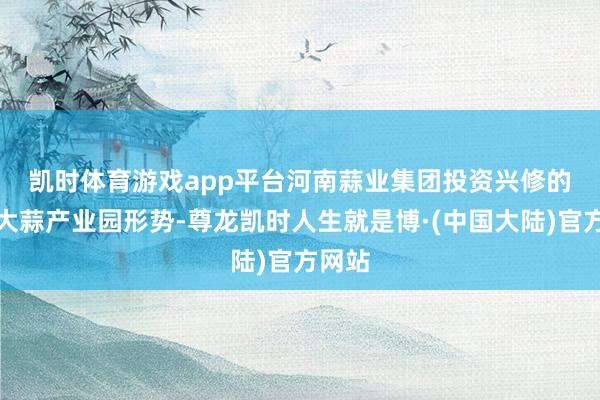 凯时体育游戏app平台　　河南蒜业集团投资兴修的河南大蒜产业园形势-尊龙凯时人生就是博·(中国大陆)官方网站